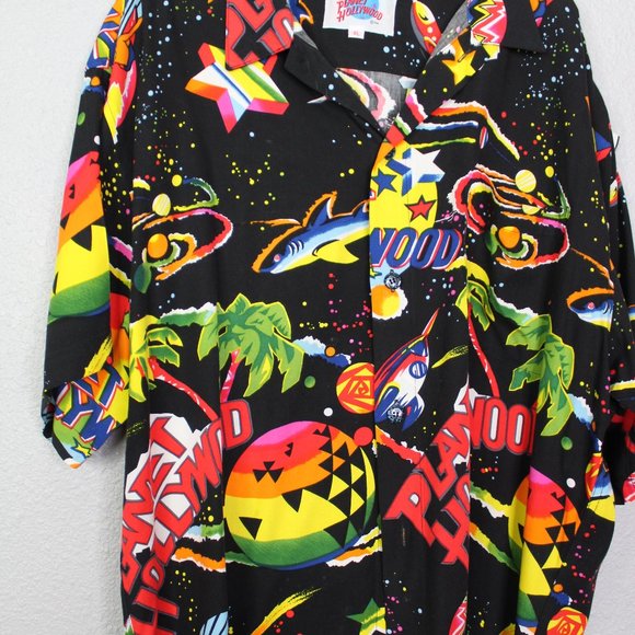 Vintage Planet Hollywood Bold Neon Button Down - Picture 6 of 7